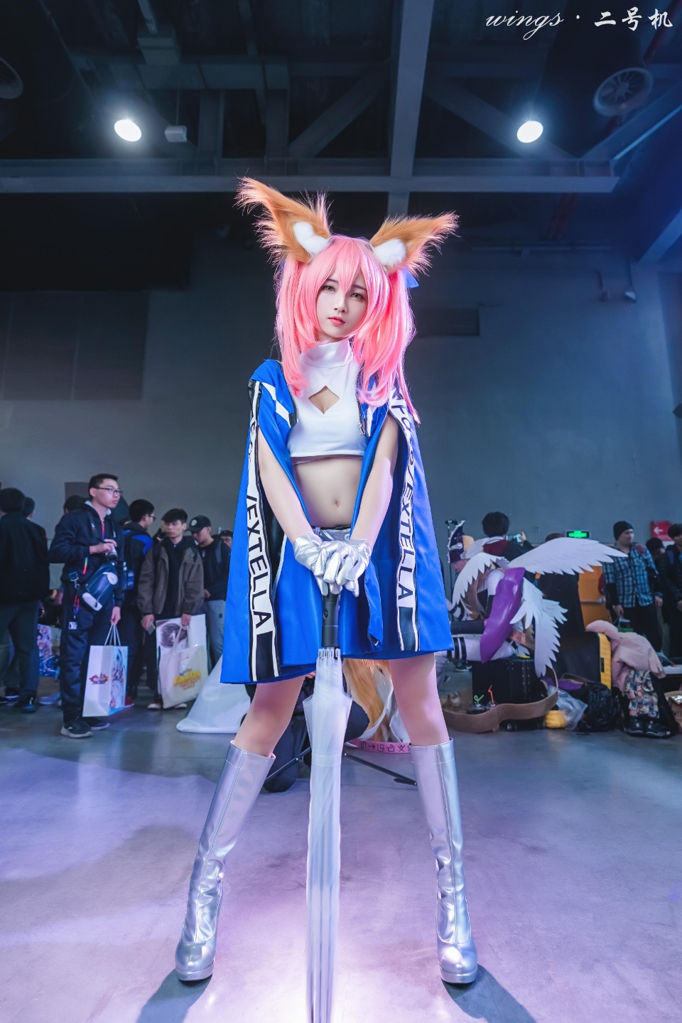 cos玉藻前萌妹赛车娘性感小姐姐