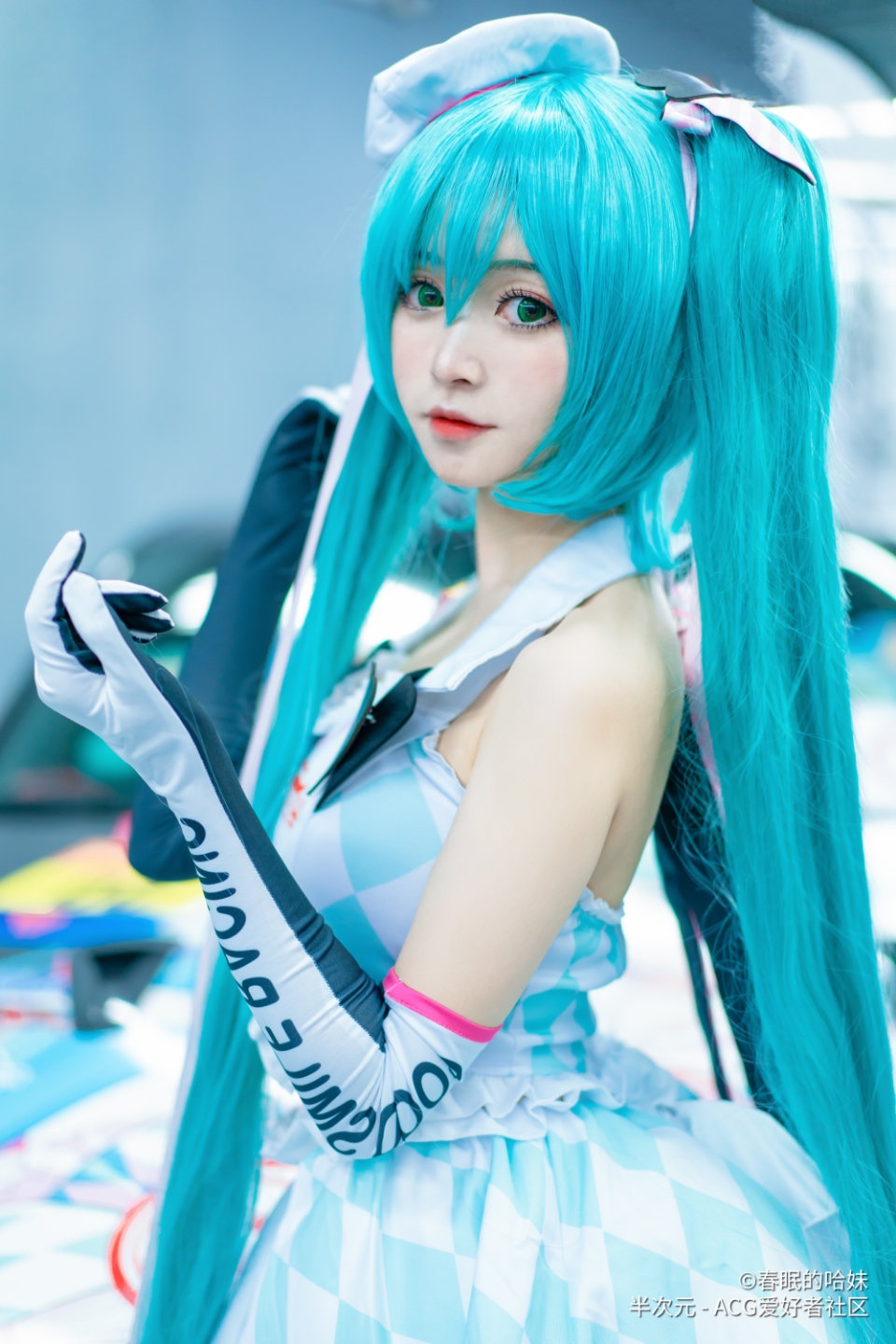 cos賽車娘初音雙馬尾