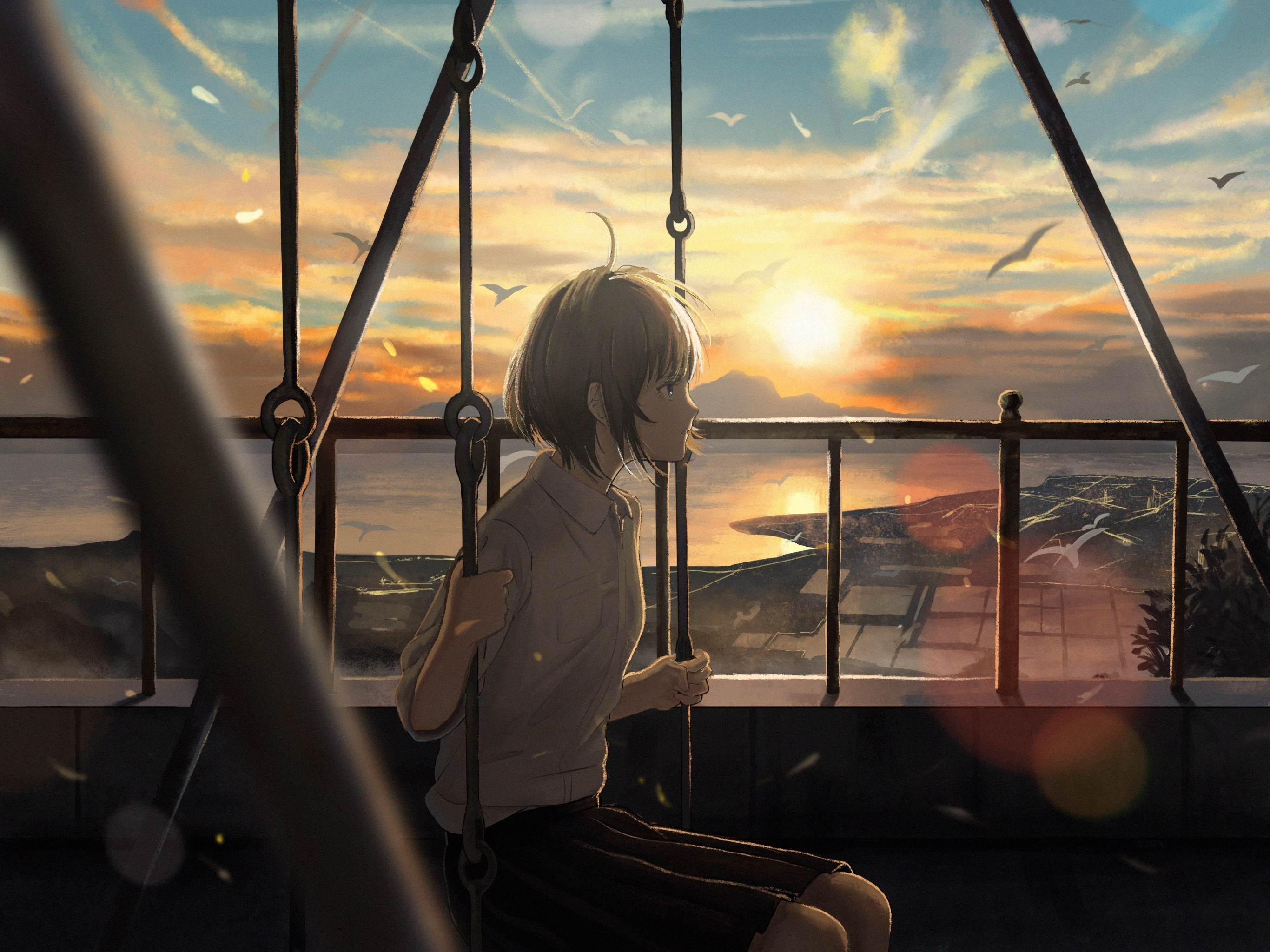 荡秋千的少女–p站美图欣赏5