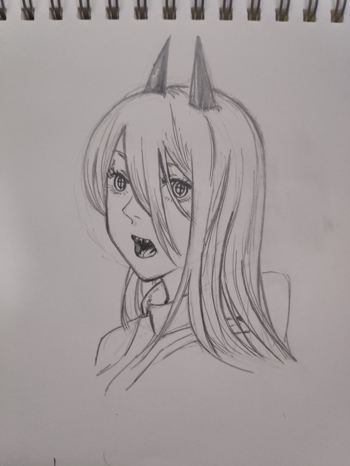 摸鱼临摹电锯人帕瓦