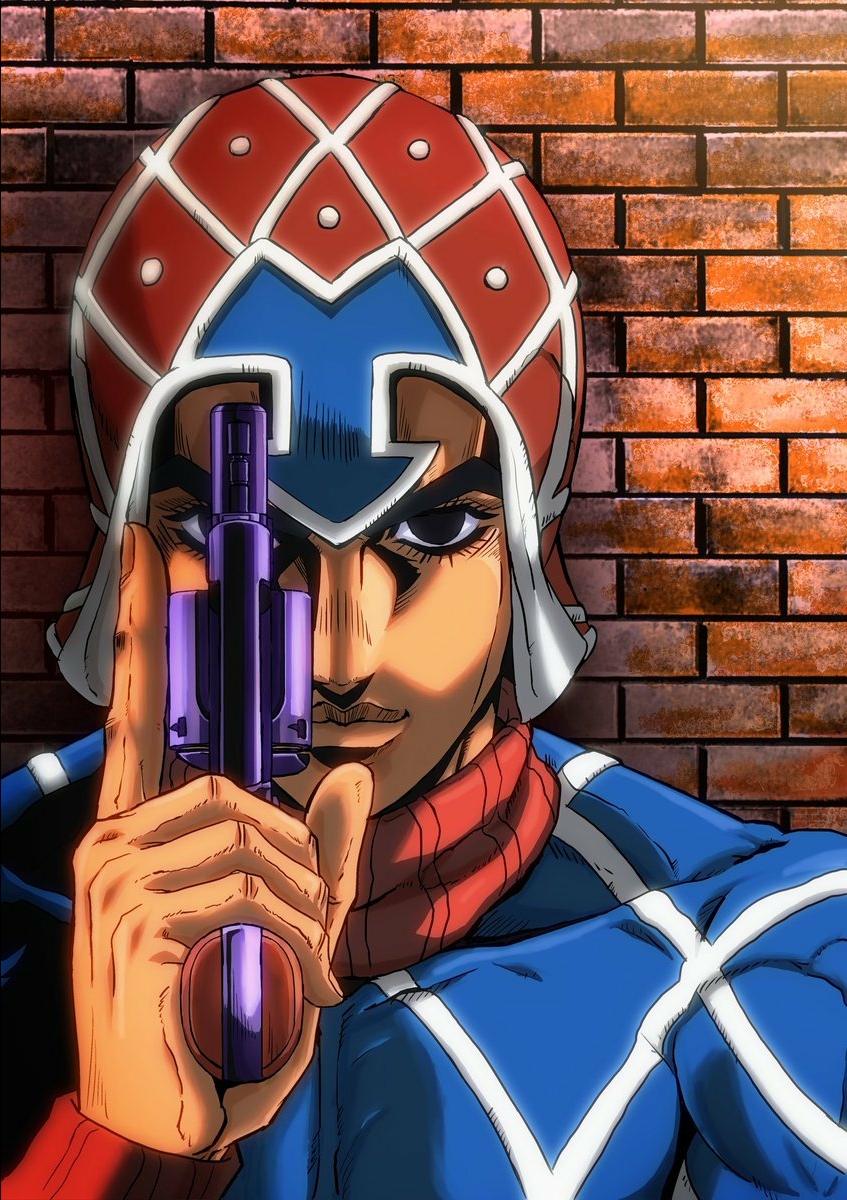 石本峻一绘jojo的奇妙冒险黄金之风角色米斯达