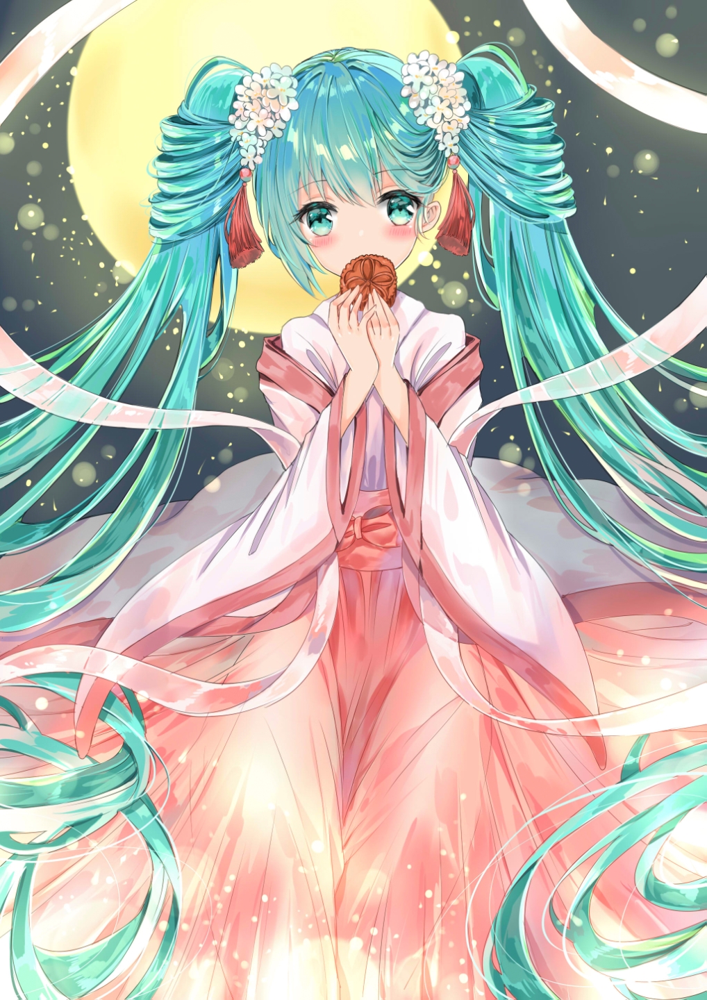 中秋让miku陪你过吧中秋明月miku图包