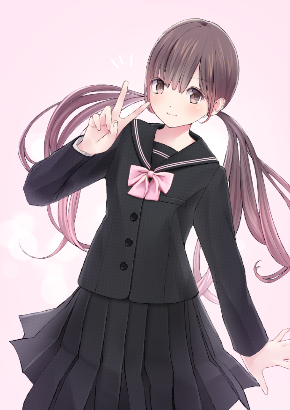 美女图片之双马尾