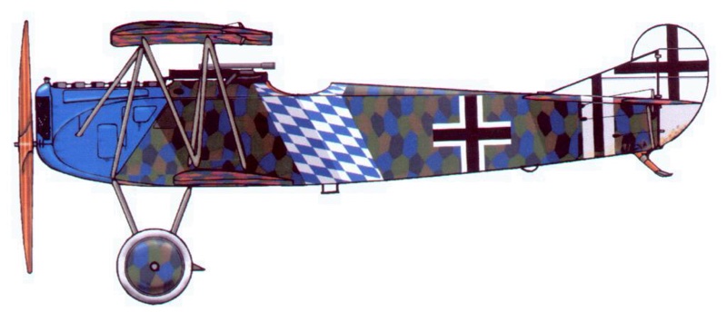 第一次世界大战军用飞机侧视彩图一战最强战斗机福克dvii