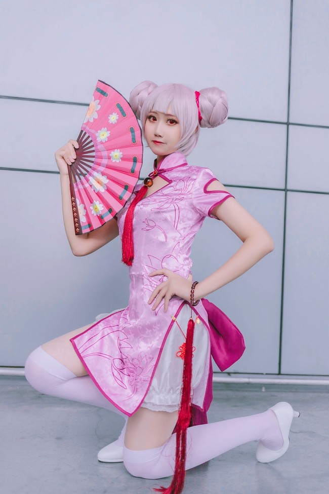 白丝旗袍,小乔cosplay