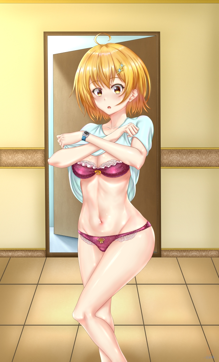 惊讶的星乃云母插画