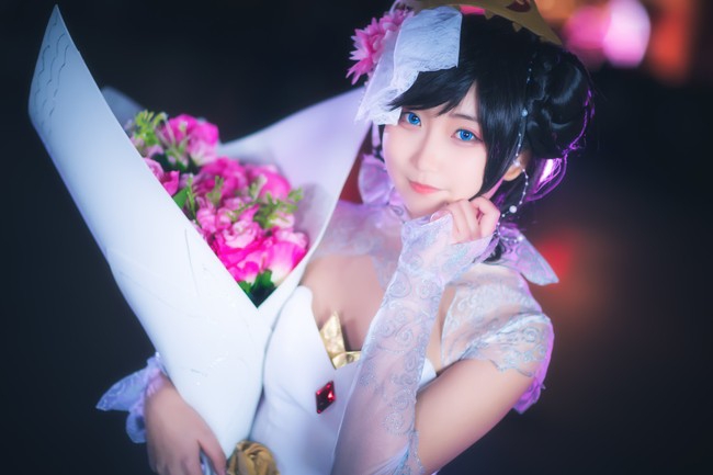 王者榮耀小喬的純白花嫁cosplay