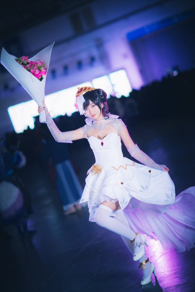 王者荣耀,小乔的纯白花嫁cosplay