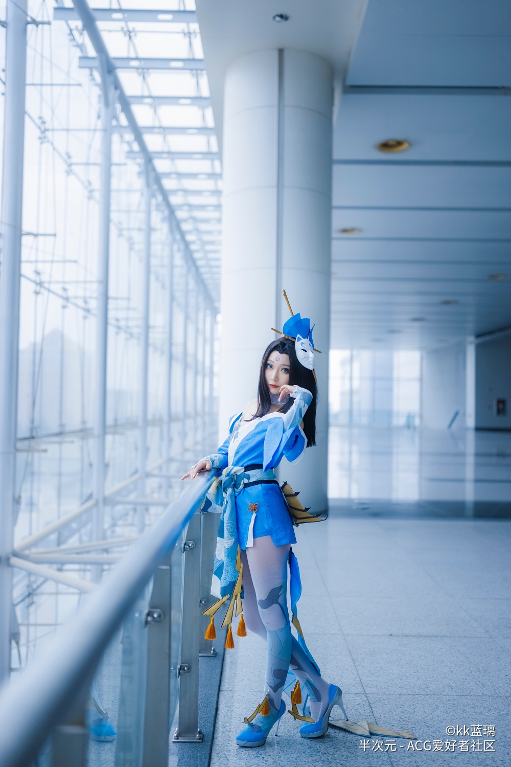 王者荣耀蓝色妖姬不知火舞魅语cosplay