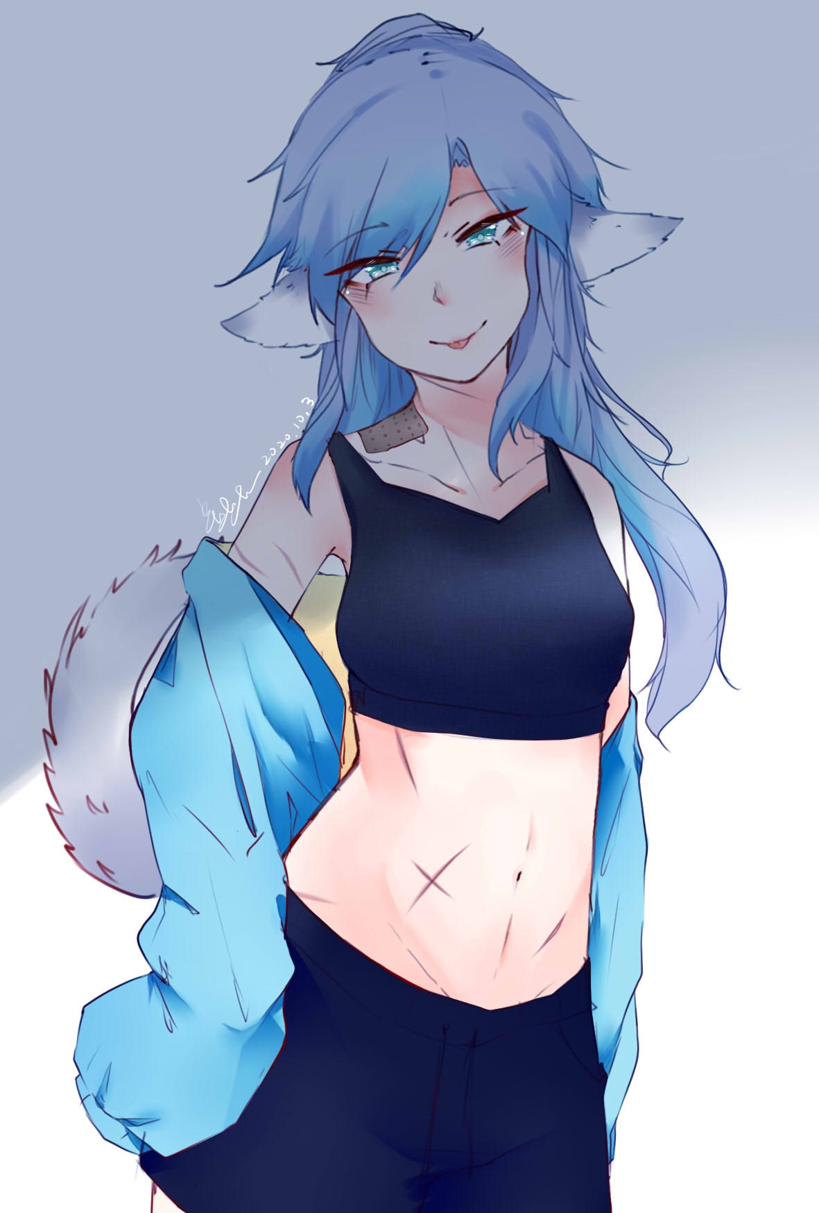 二次元画师犬冢铃健身房画师修炼