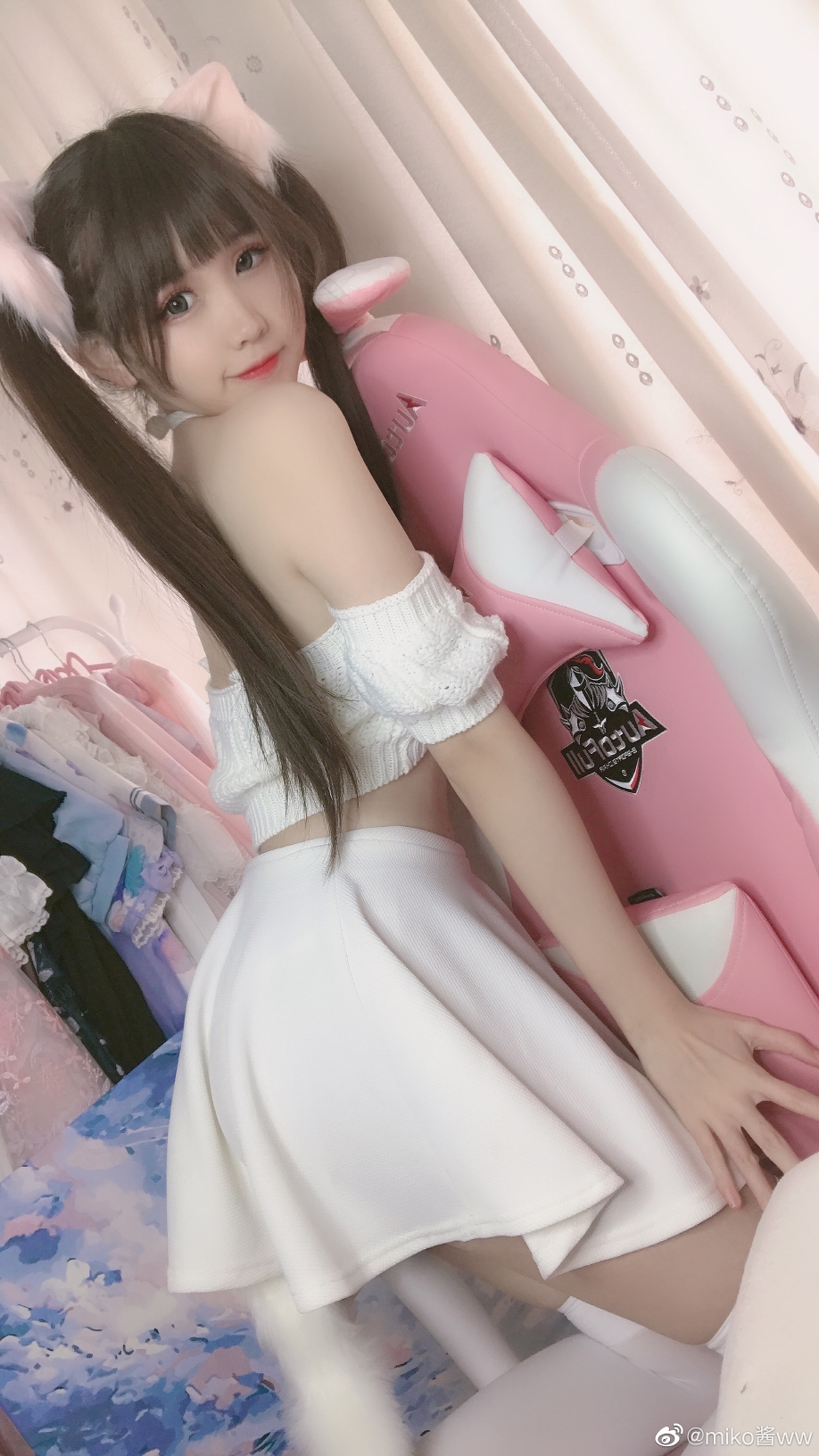 白丝马尾小短裙,五焦支持行不行