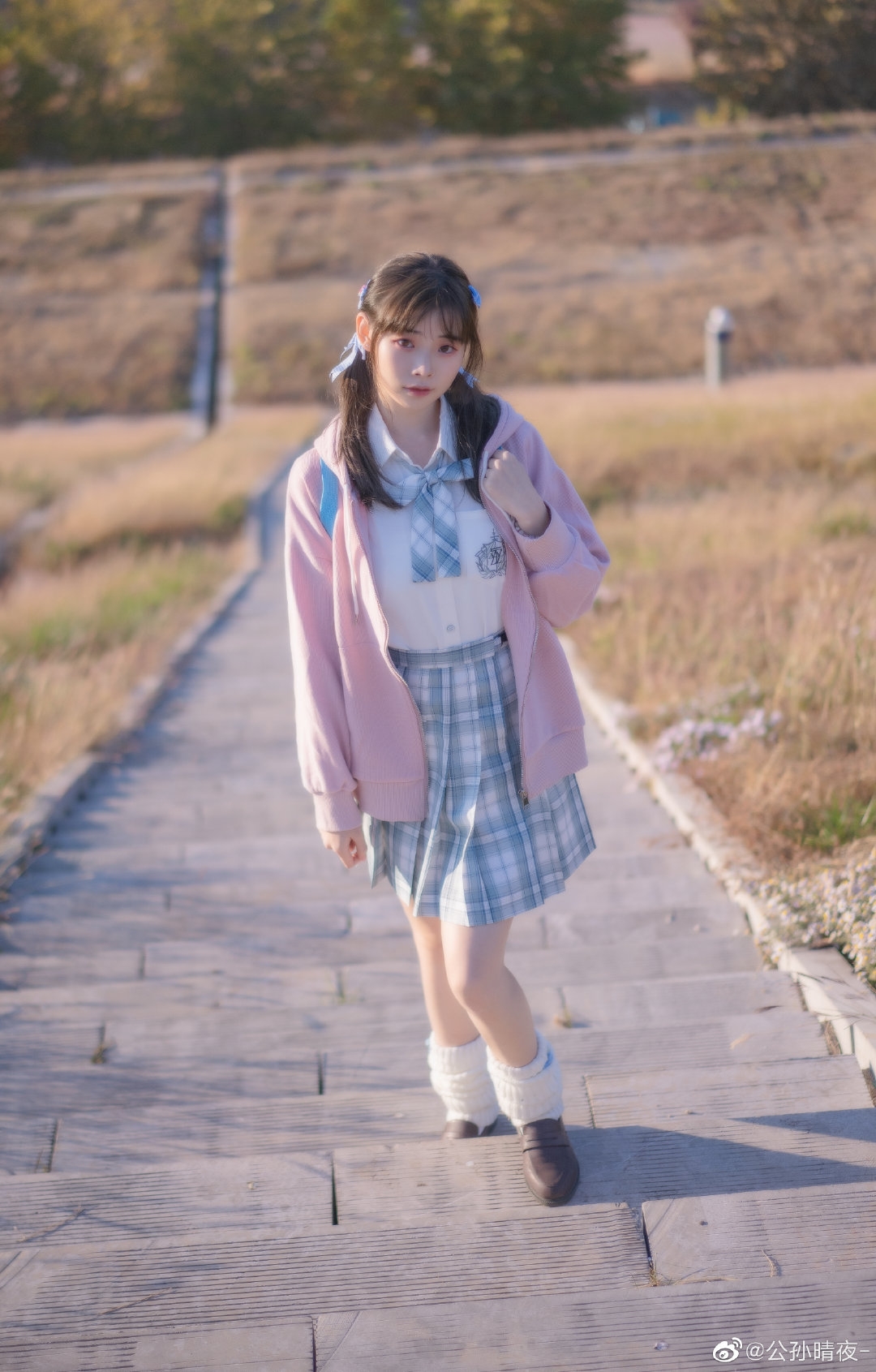 双马尾,百褶裙,投个五焦行不行