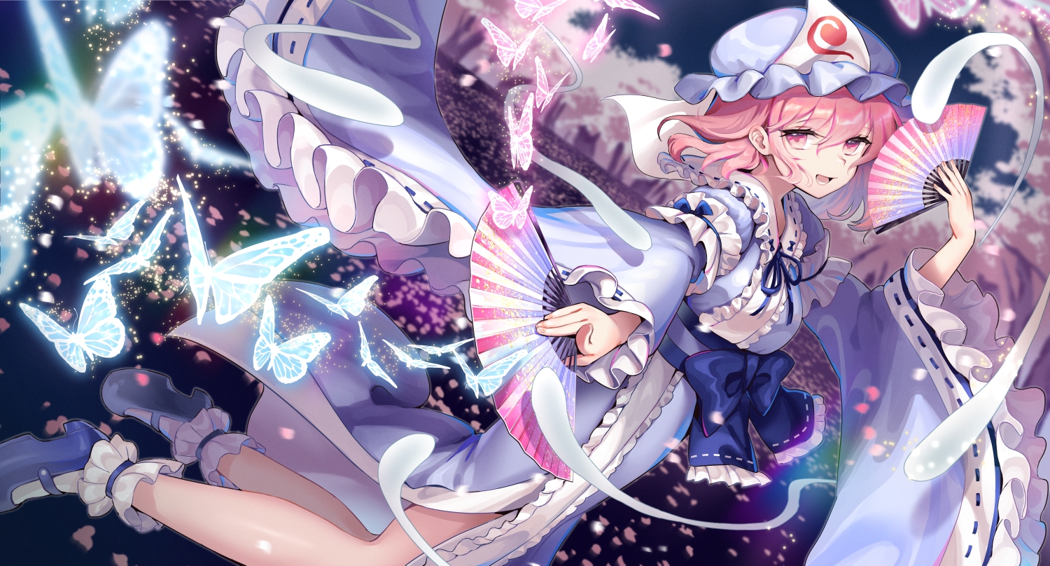 pixiv东方同人美图分享20201123期粉色樱花忽然间迎着风