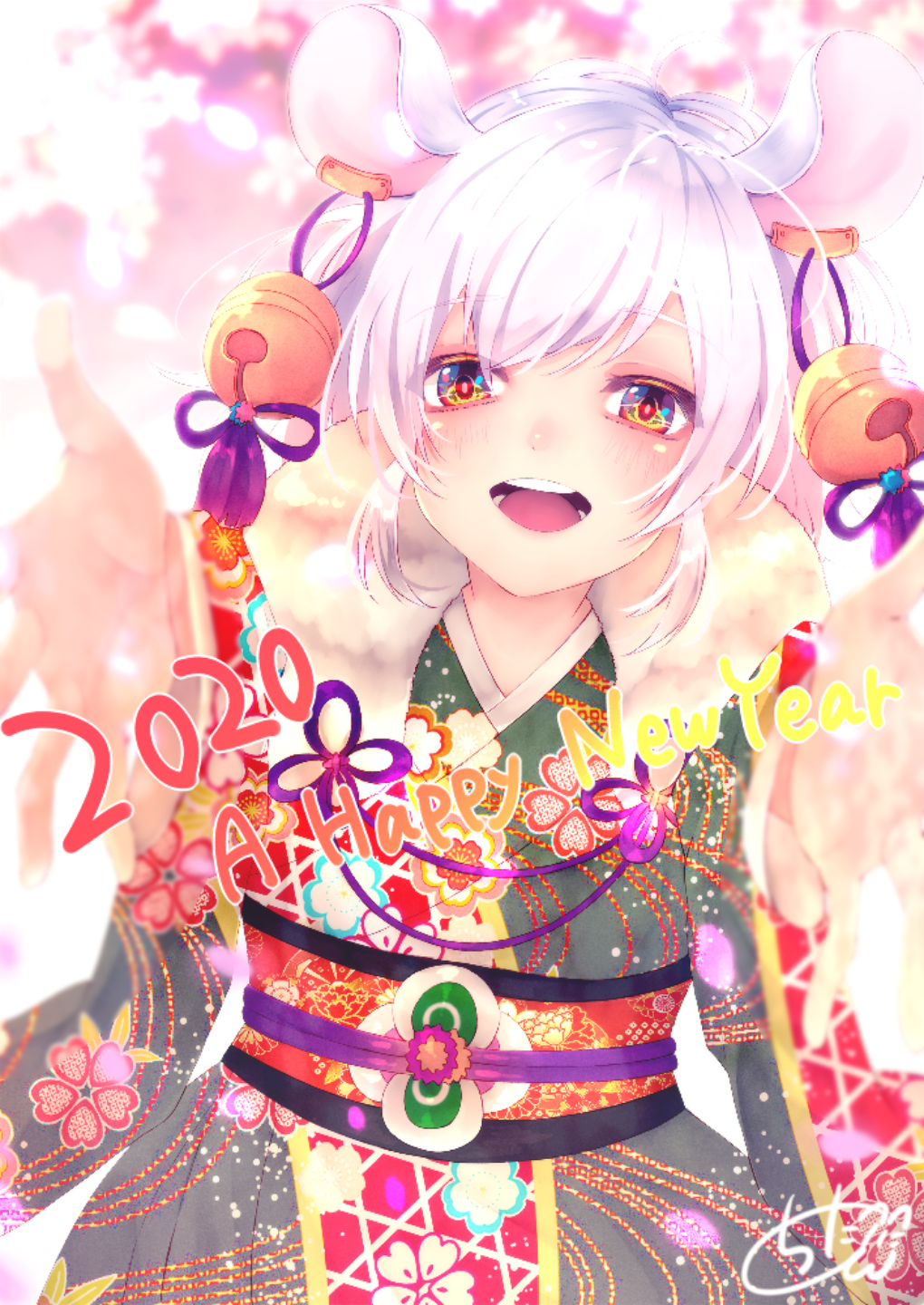 美图分享ワ小年快乐鼠耳兽娘送给你