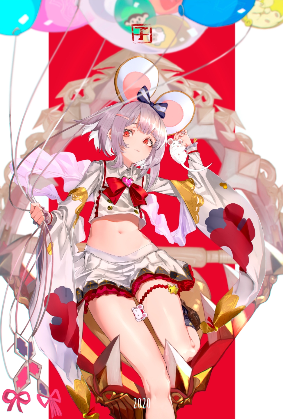 美图分享ワ小年快乐鼠耳兽娘送给你