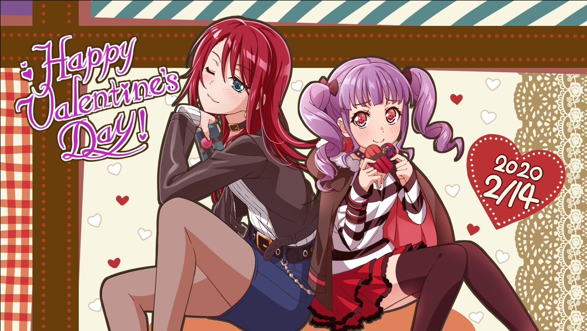 『bang dream! 少女乐团派对』官推情人节 贺图