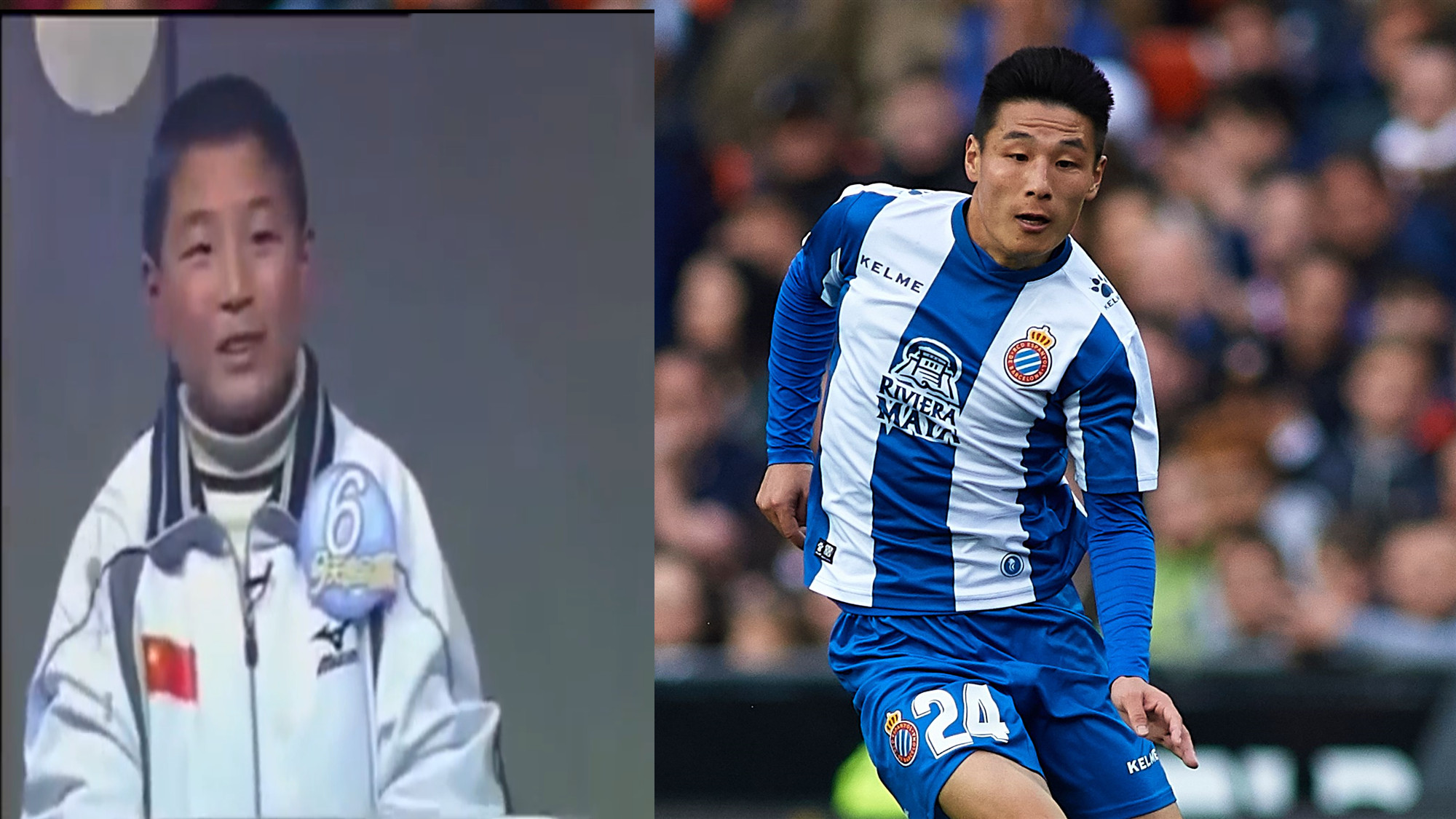 球王武磊的少年时代与现在