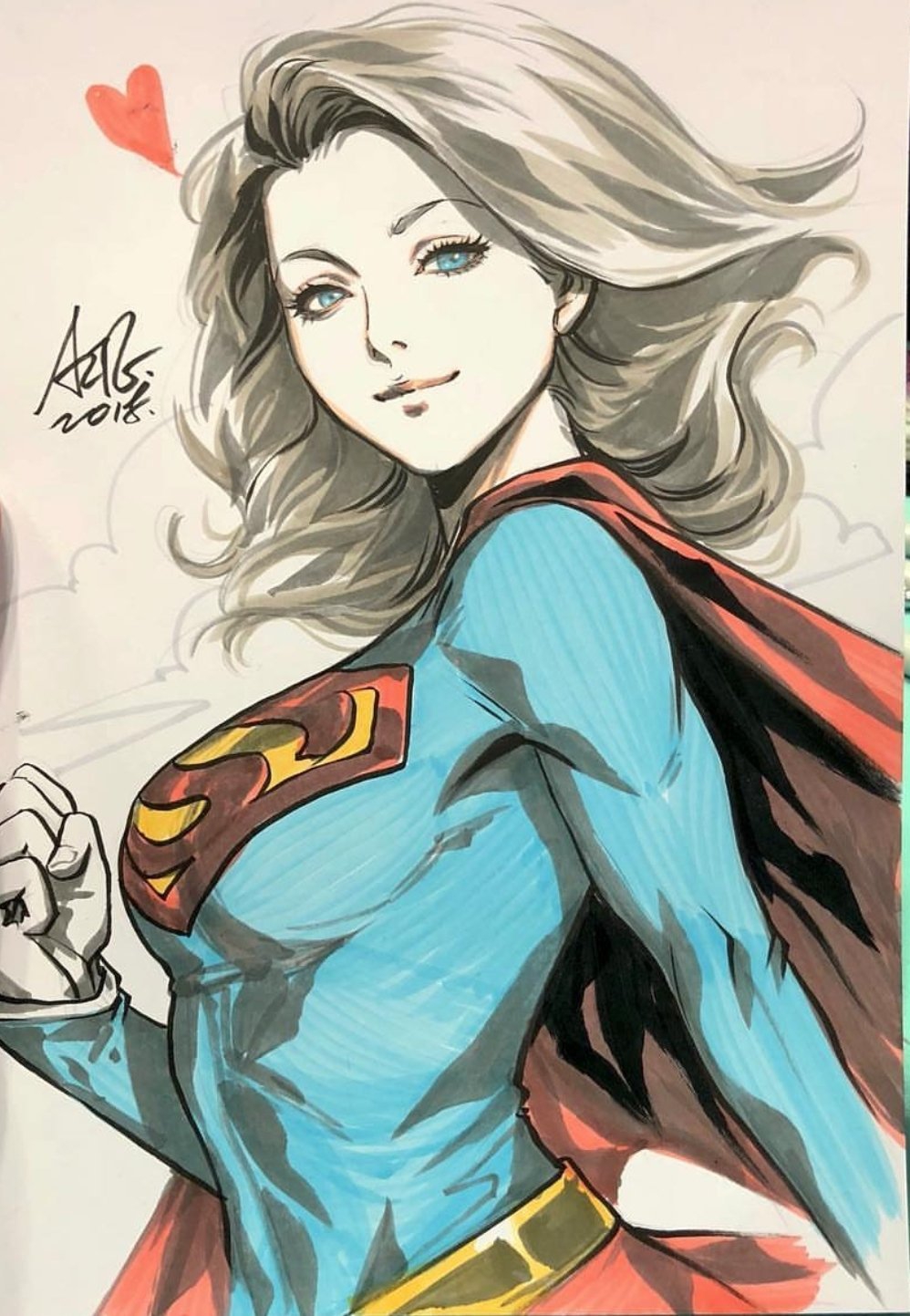 马克笔手绘动漫小姐姐好漂亮啊插画师artgerm67676767