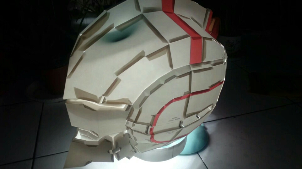 纸模型机动奥特曼头盔