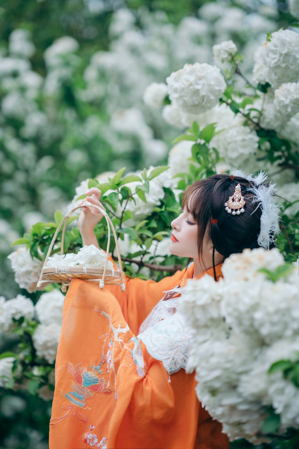 汉服小姐姐今日重逢花树下天涯知有素心人