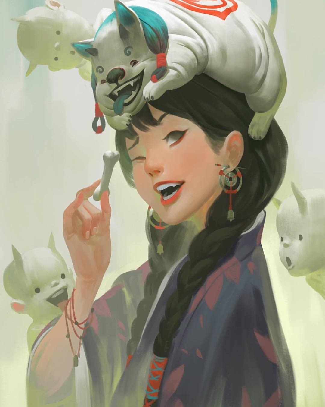 然而zeenchin才读了一年便由于家庭经济原因被迫辍学离鬼怪插画心存