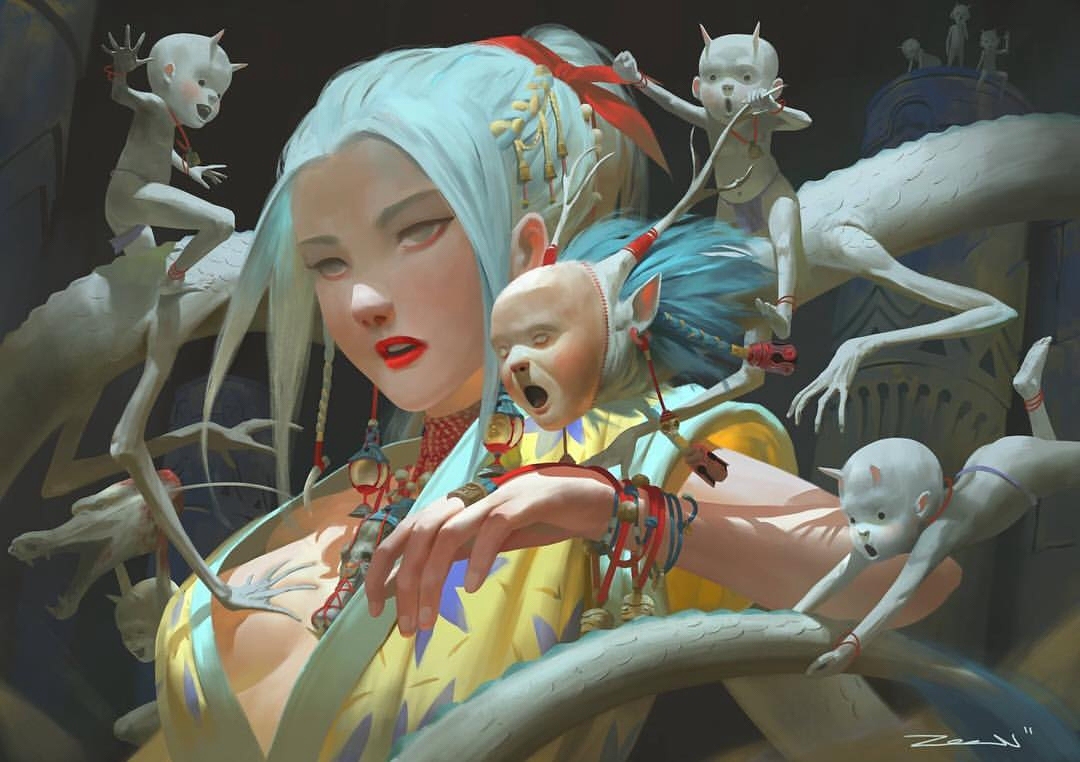 马来西亚鬼怪画师zeenchin