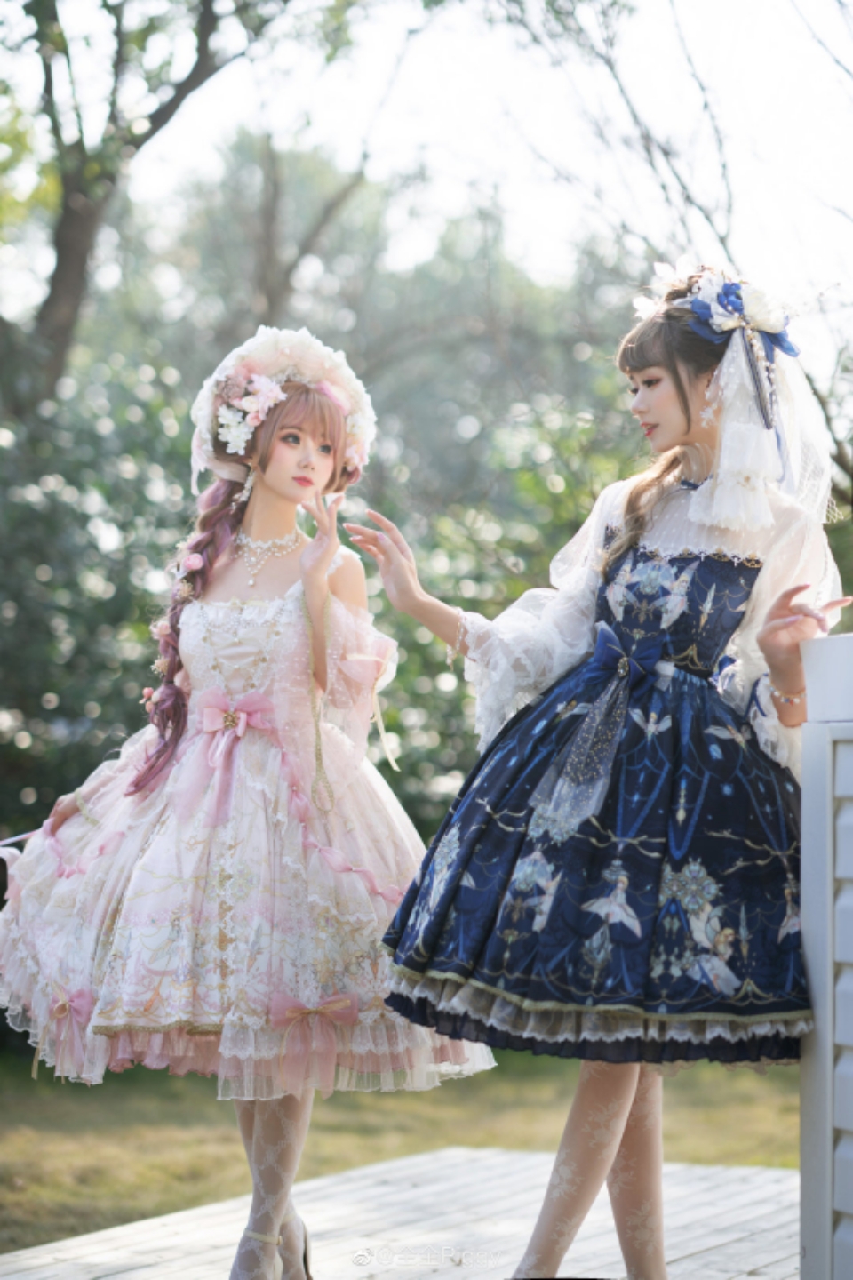 洛丽塔小姐姐红蓝俩妹子粉粉哒