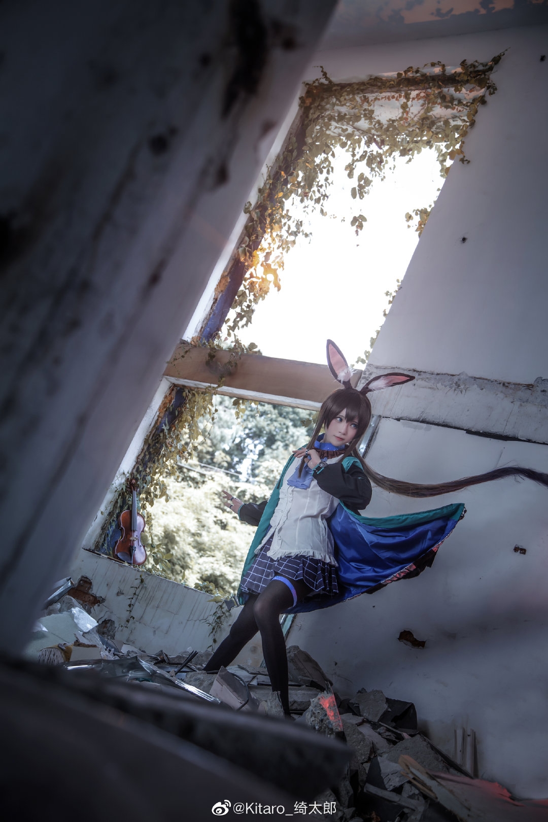 cos明日方舟阿米驴超短裙长丝袜投个五焦怕不怕