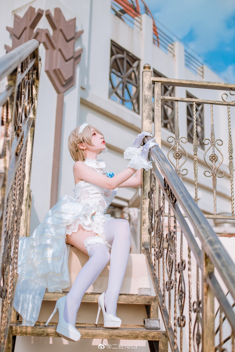 cos崩坏三丽塔洛丝薇瑟白丝花嫁