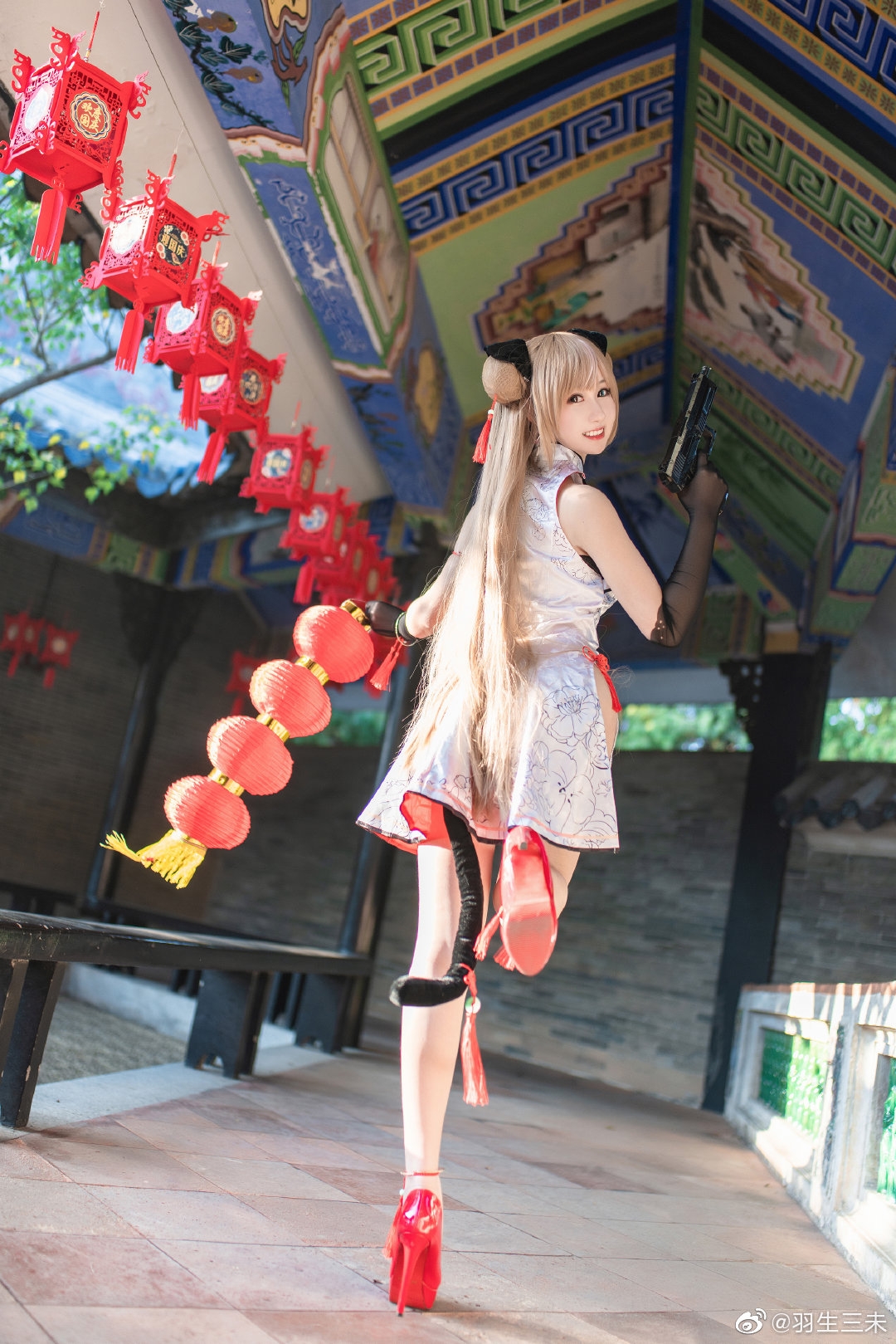 cos少女前线小旗袍长发飘关注评论投五焦