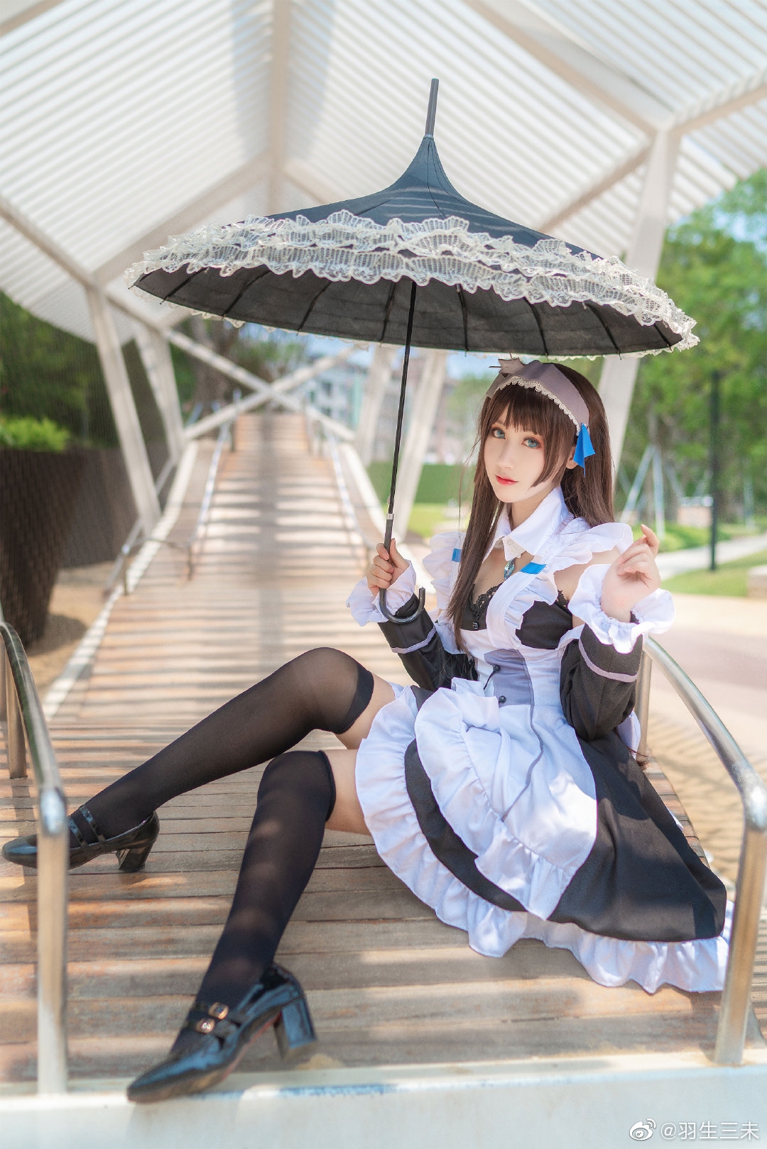 cos碧蓝航线纽卡斯尔丝袜女仆装投五焦康康