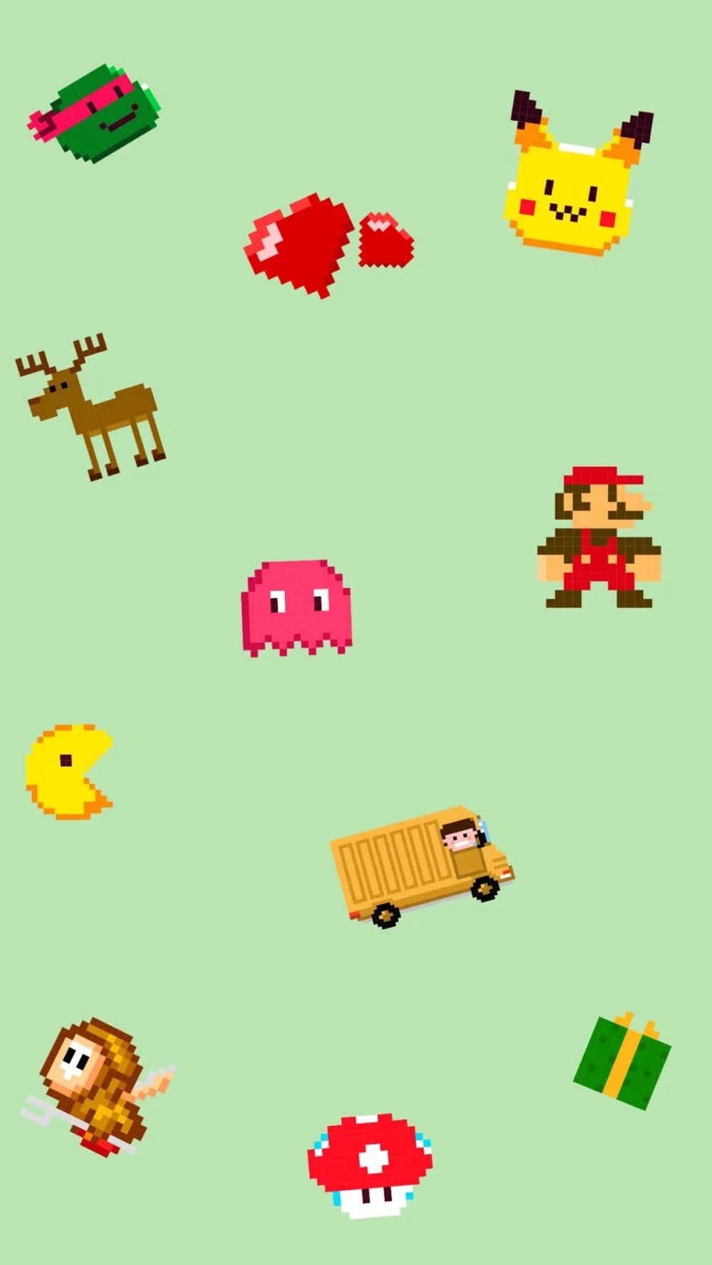 可爱卡通像素壁纸