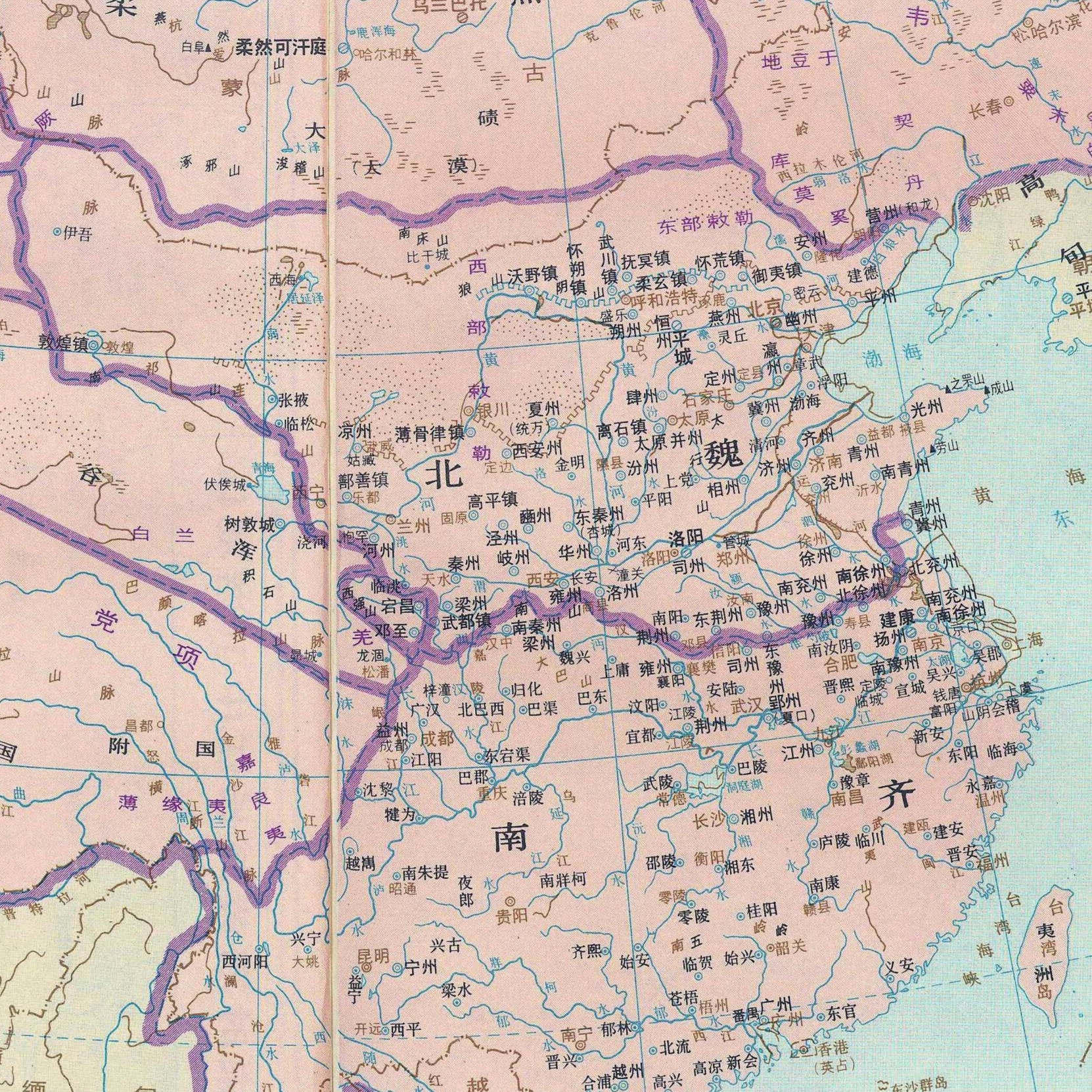 南北朝魏地图图片