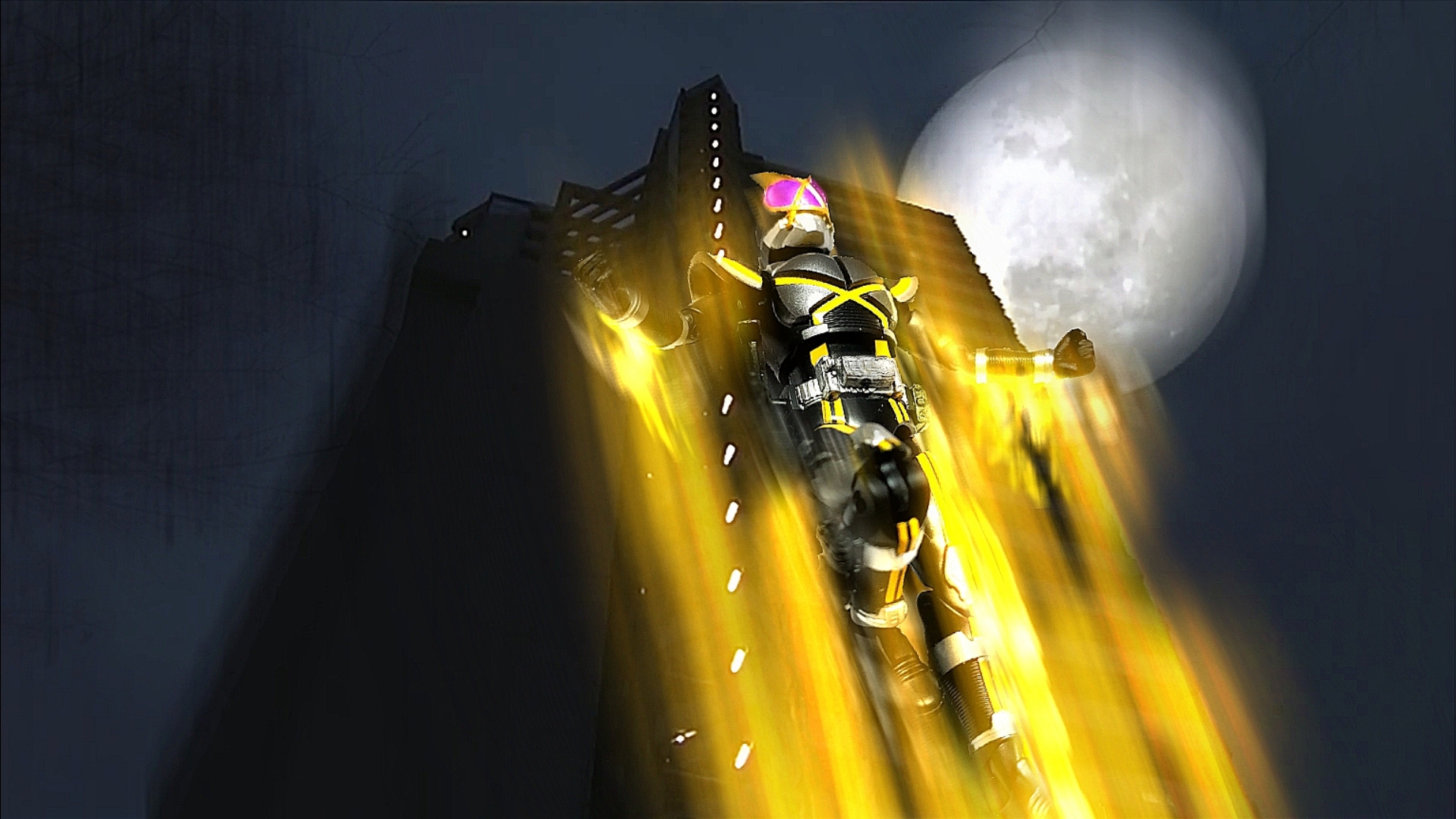 高画质ps假面骑士kaixa食玩低端可动系列图夜景篇