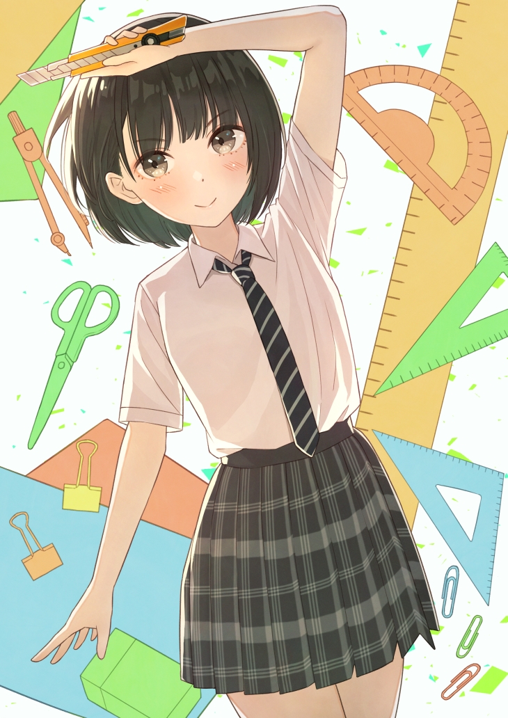 精选p站美图短发美少女女子高中生
