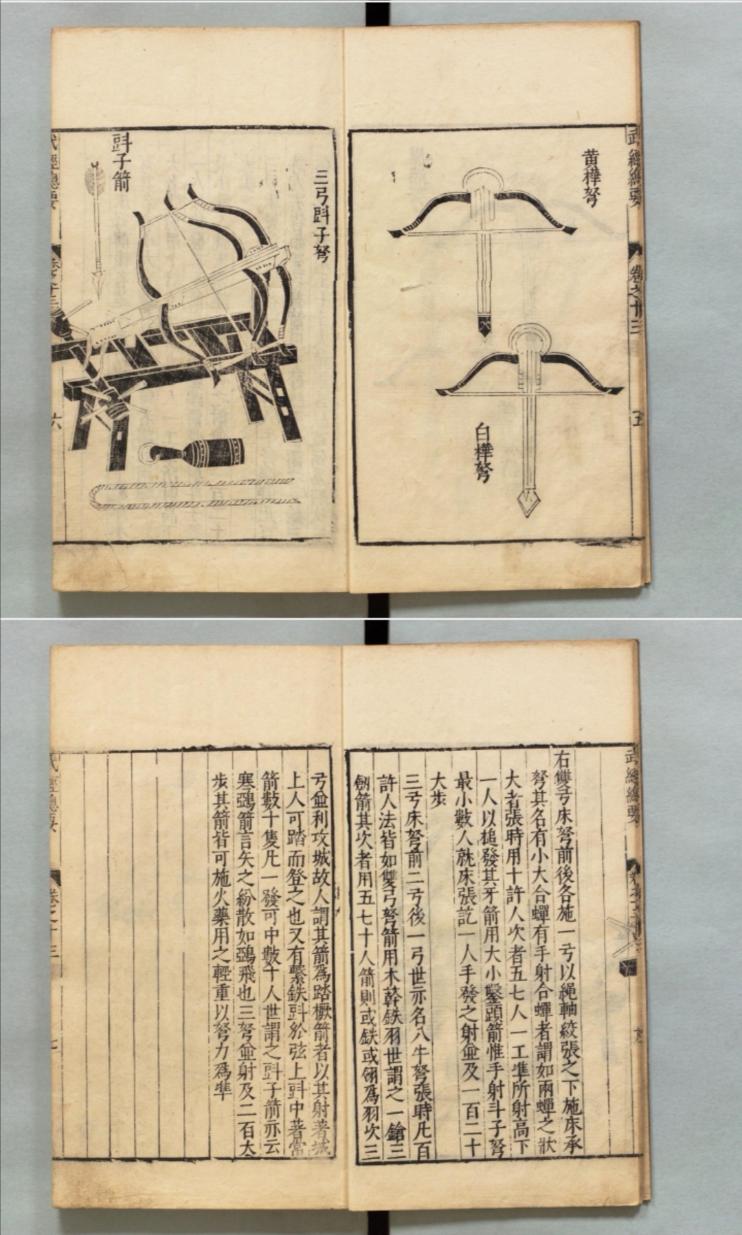 宋朝兵书武经总要里的部分兵器图上