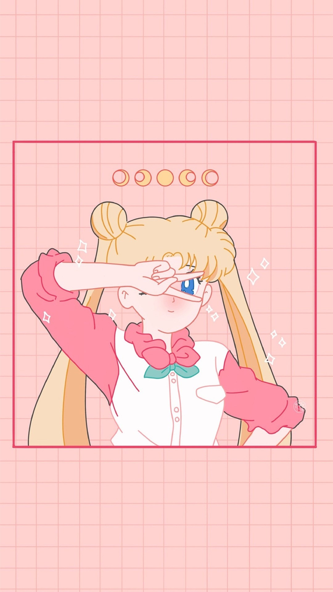 美少女战士粉色背景