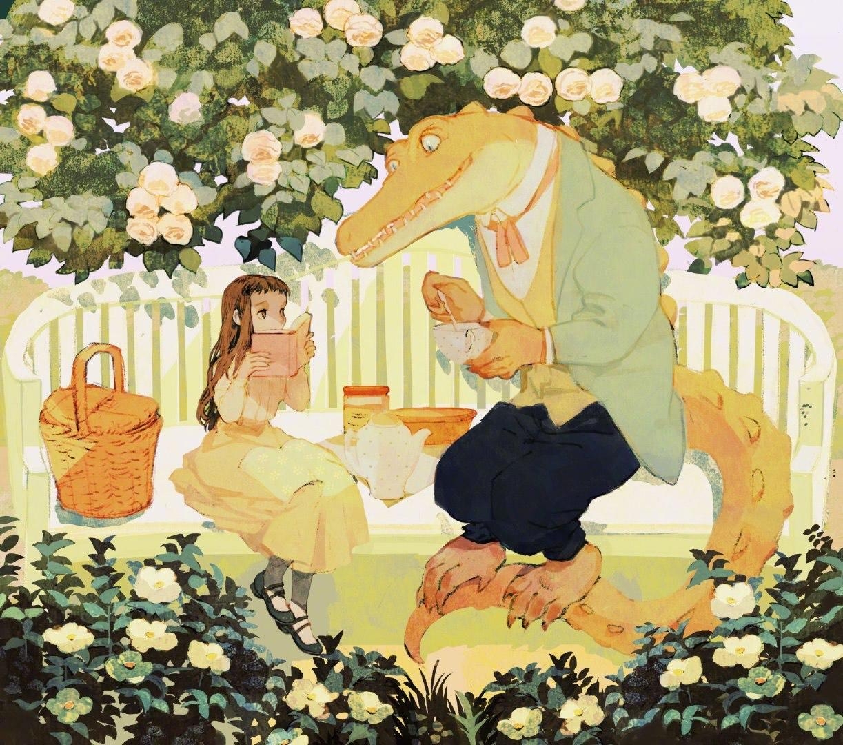 少女与鳄鱼先生头像
