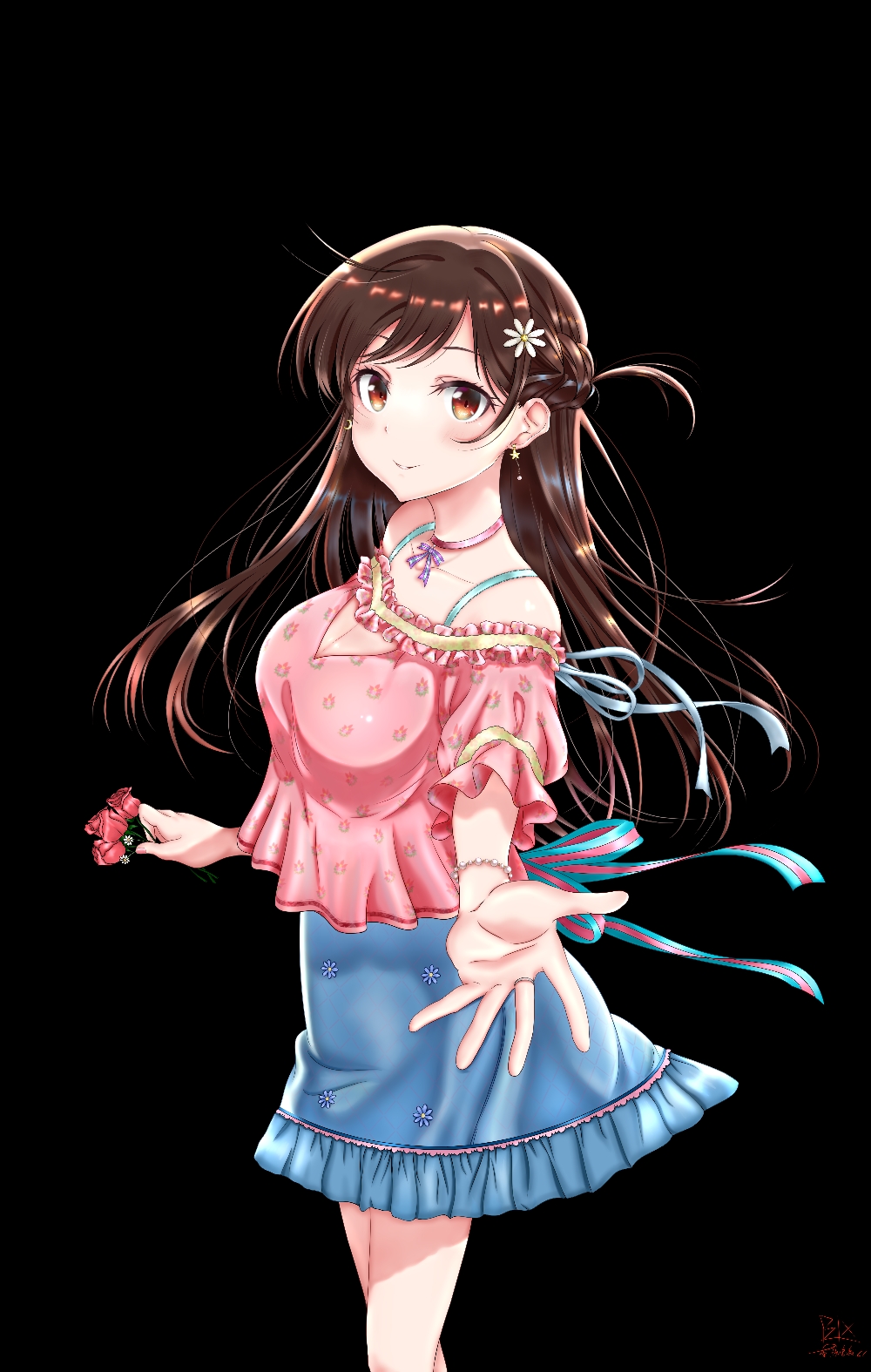 借租女友水原千鹤同人插画