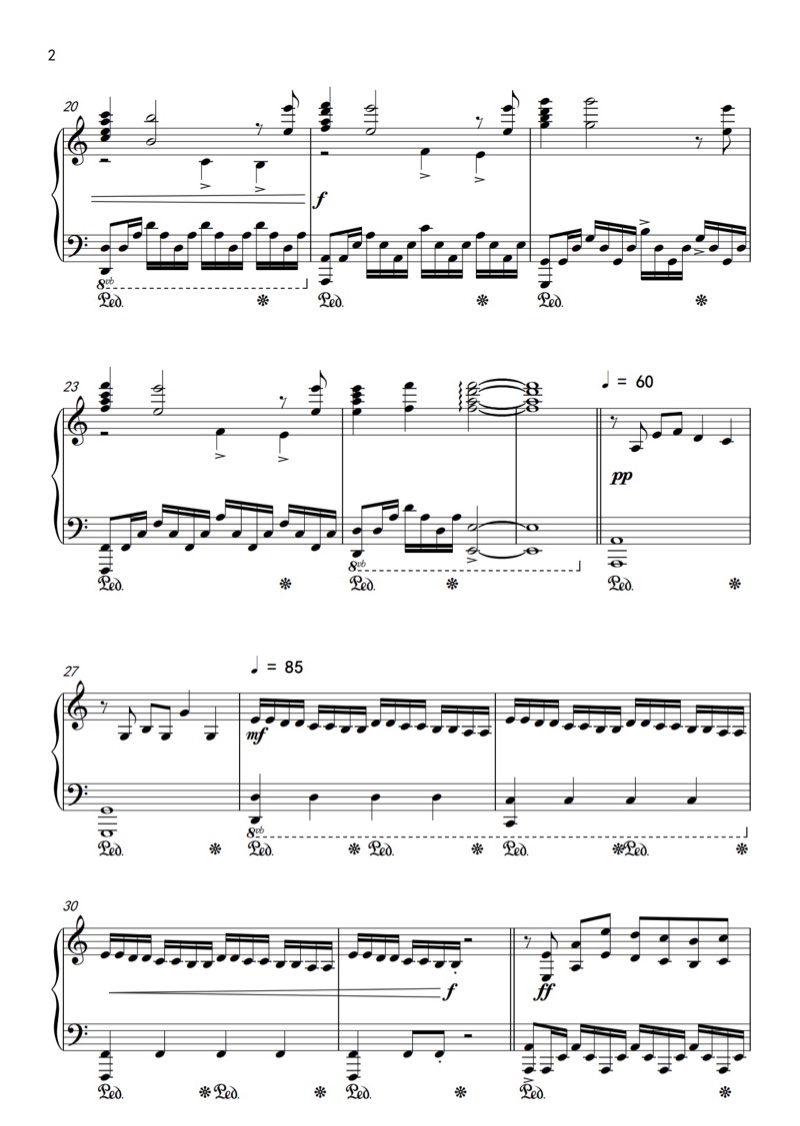 叛变神曲大个子别追我ost钢琴谱