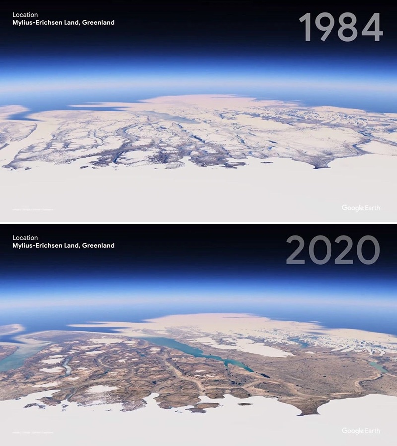 卫星拍摄的地球各处30年间的对比照有些变化触目惊心