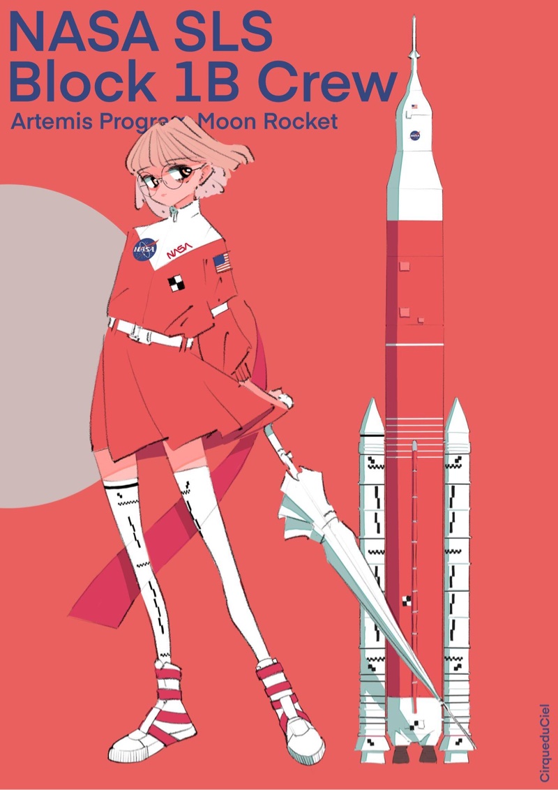 美国航天队重要火箭的娘化图妹子好看