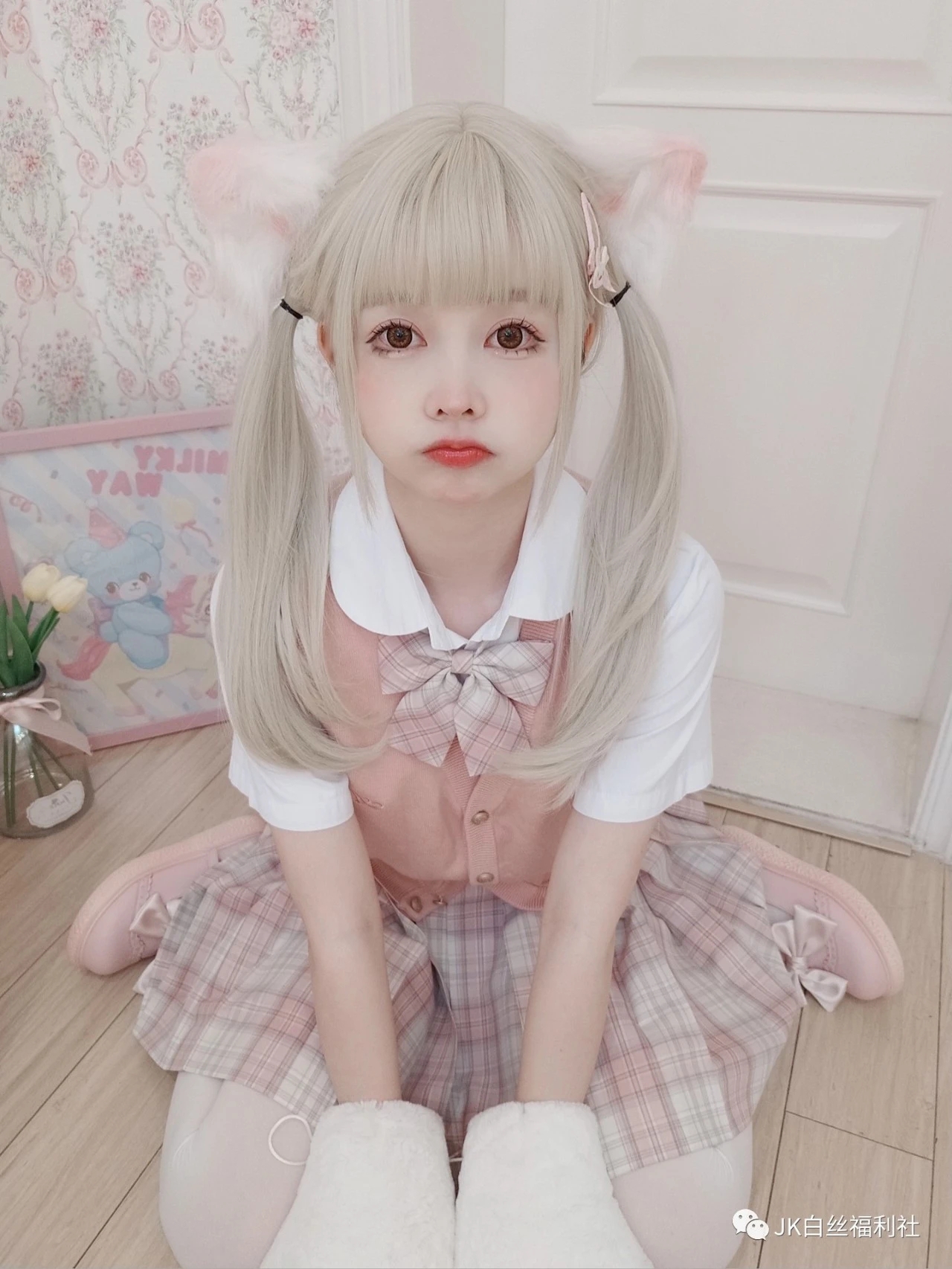 jk系列双马尾猫耳白丝萝莉好家伙几乎戳中了宅男的所有点