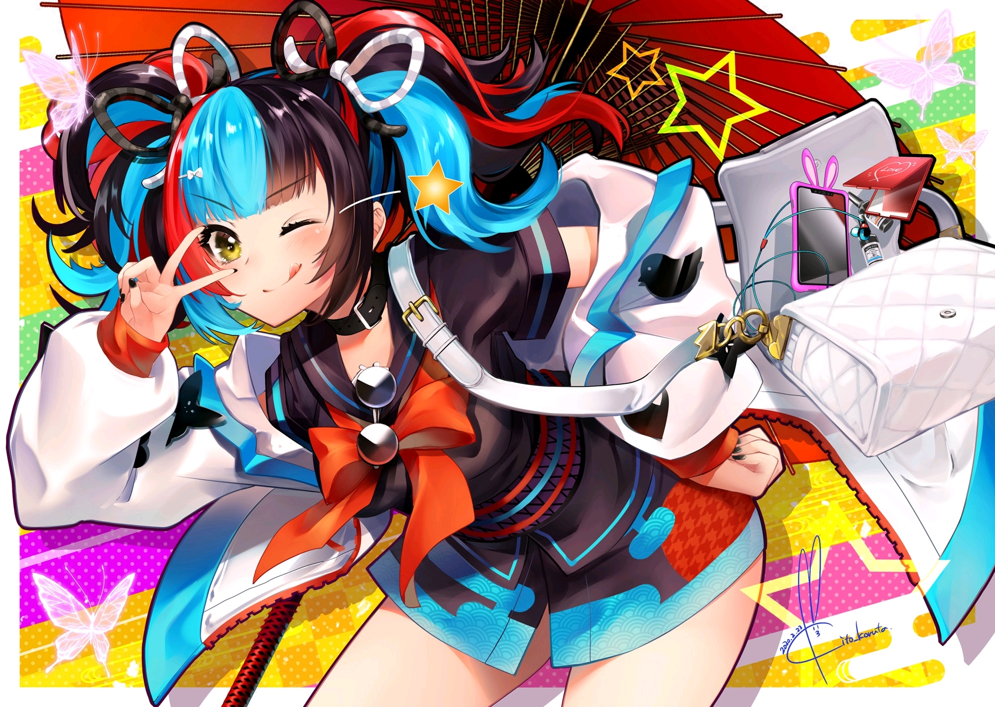 pixiv精选向你抛个媚眼女生的wink特辑