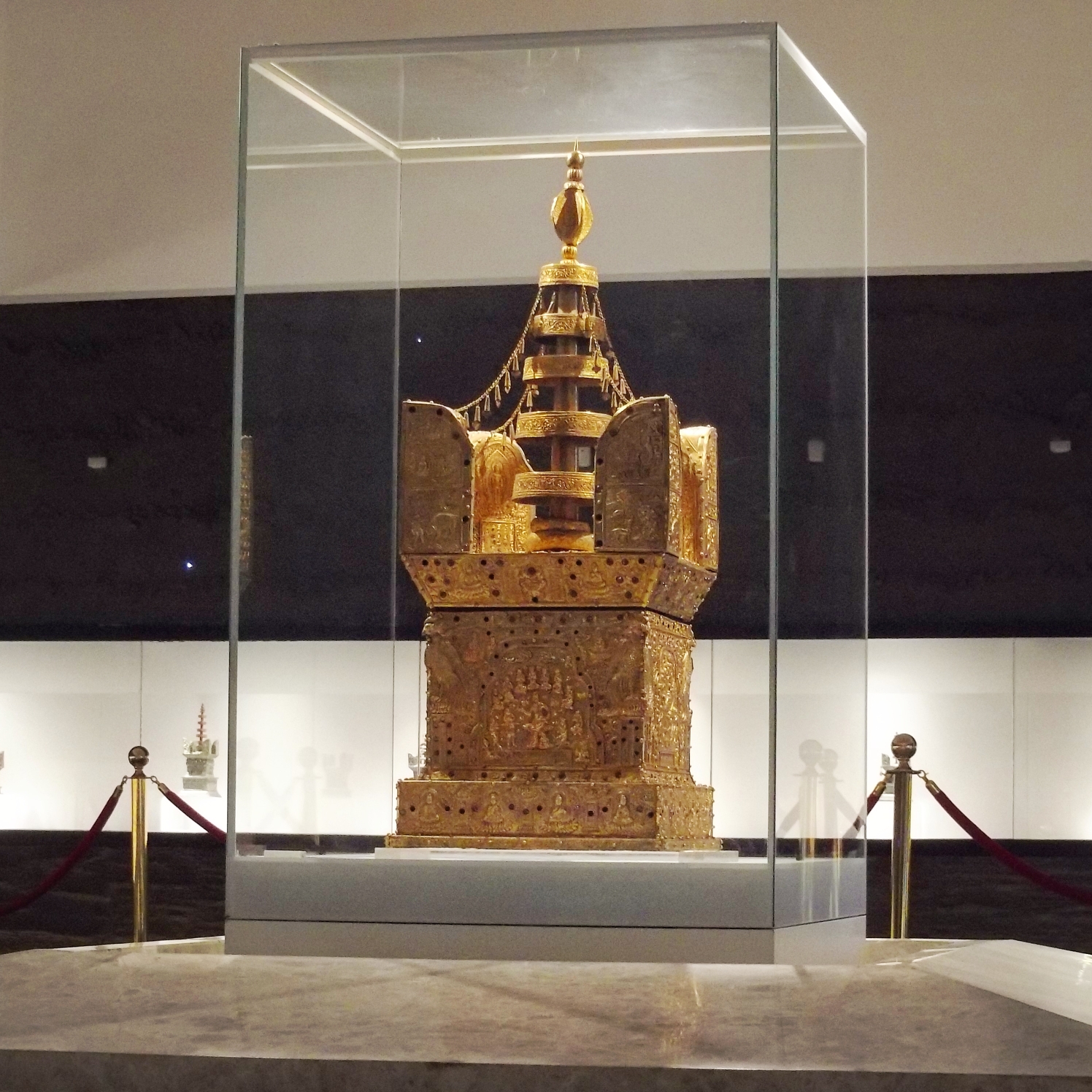 七宝阿育王塔大报恩寺建设场景对应视频细部特征 视频见ac