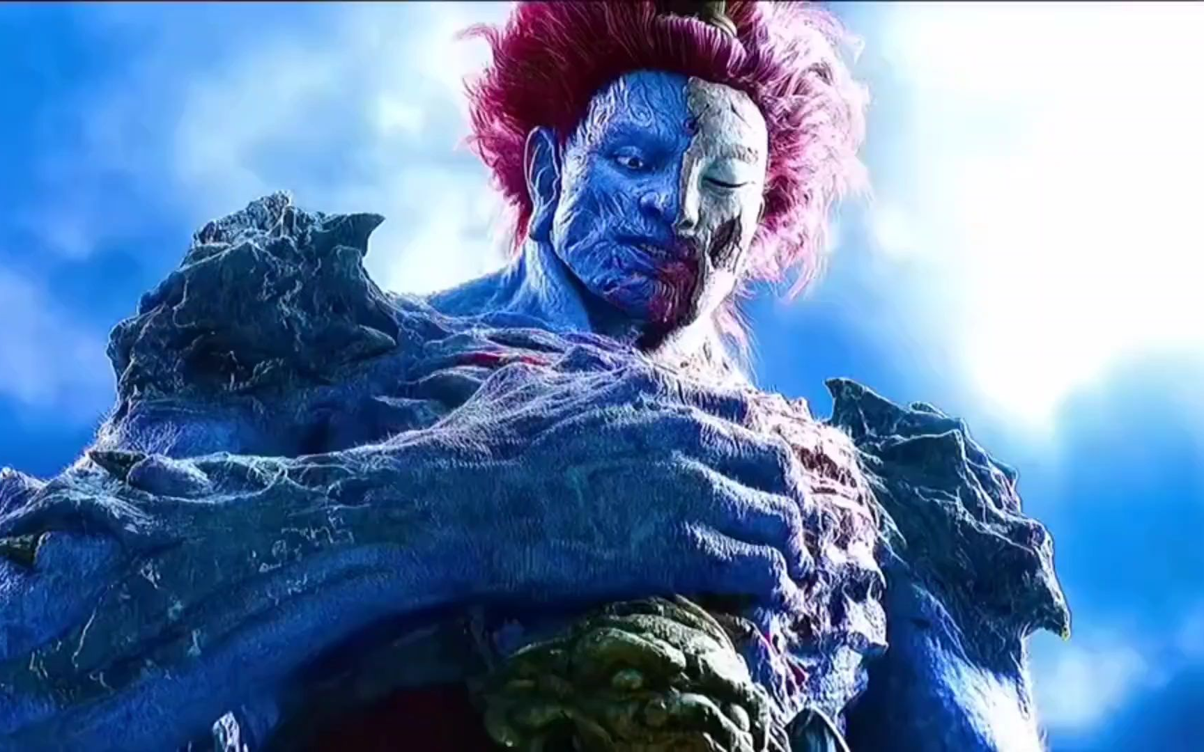 蓝火加特林打赤发鬼,特效不错