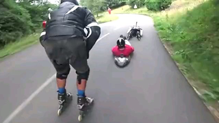跪着看完!三位极限速降大神竞速PK