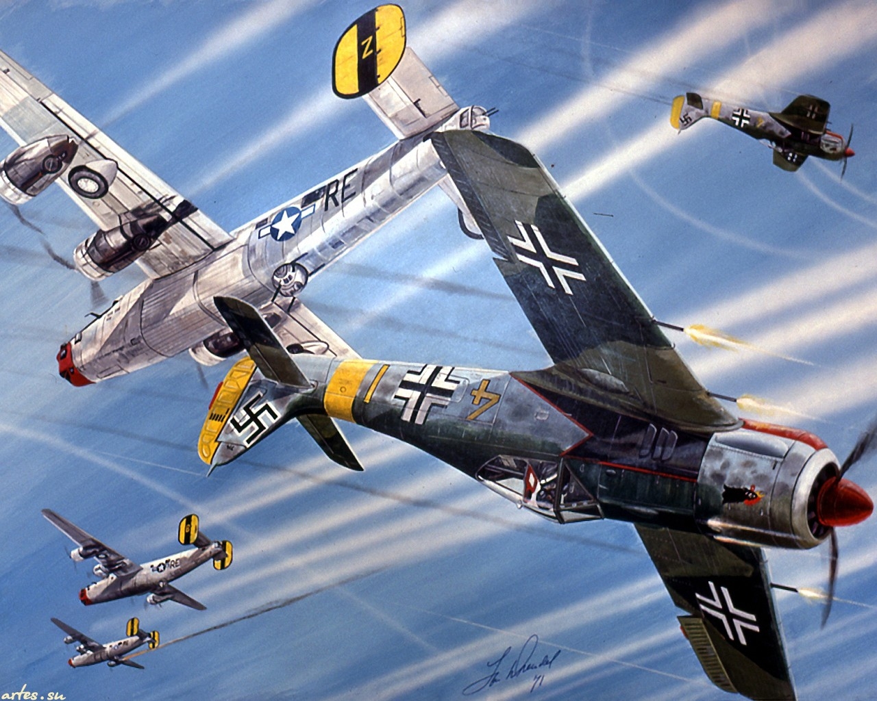 fw190百舌鸟战斗机彩图收录