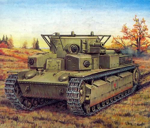 二战苏联多炮塔坦克彩图收录