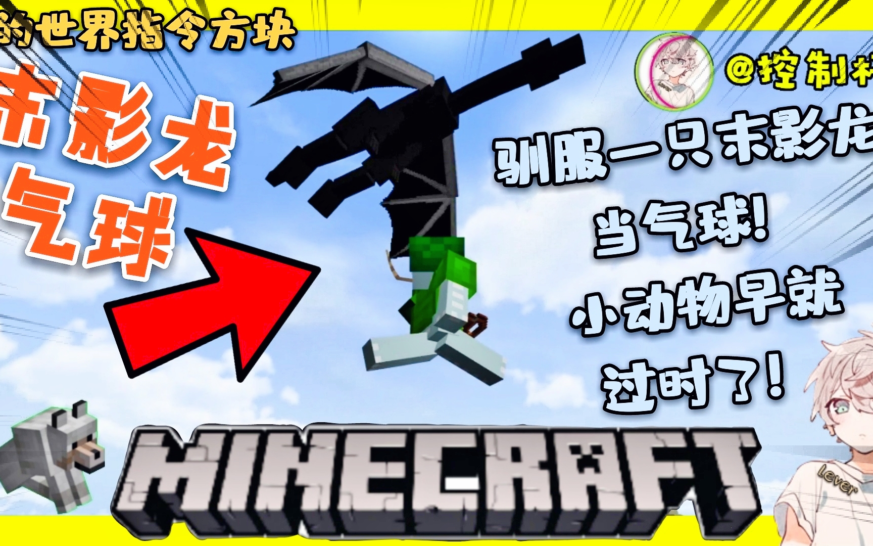 驯服一只末影龙当气球!小动物早就过时了!